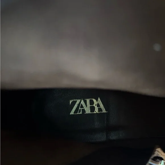 Zara Elegant Dark Brown Suede - Block Heeled Boots size 6.5 US size higher ankle - Picture 6 of 11